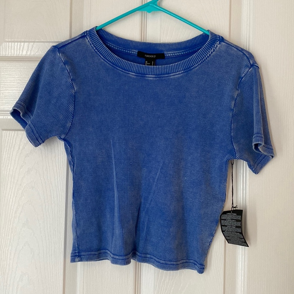 Blue Crop Top